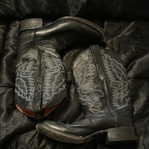 Black and Gray Western Boots